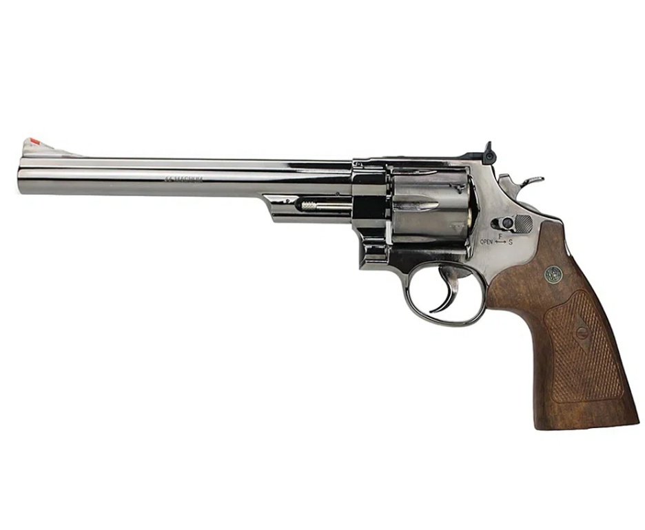 Revolver de Pressão CO2 Smith & Wesson 8" 44 Magnum M29 4,5 Full Metal Licenciado + Co2 + Esfera de aço