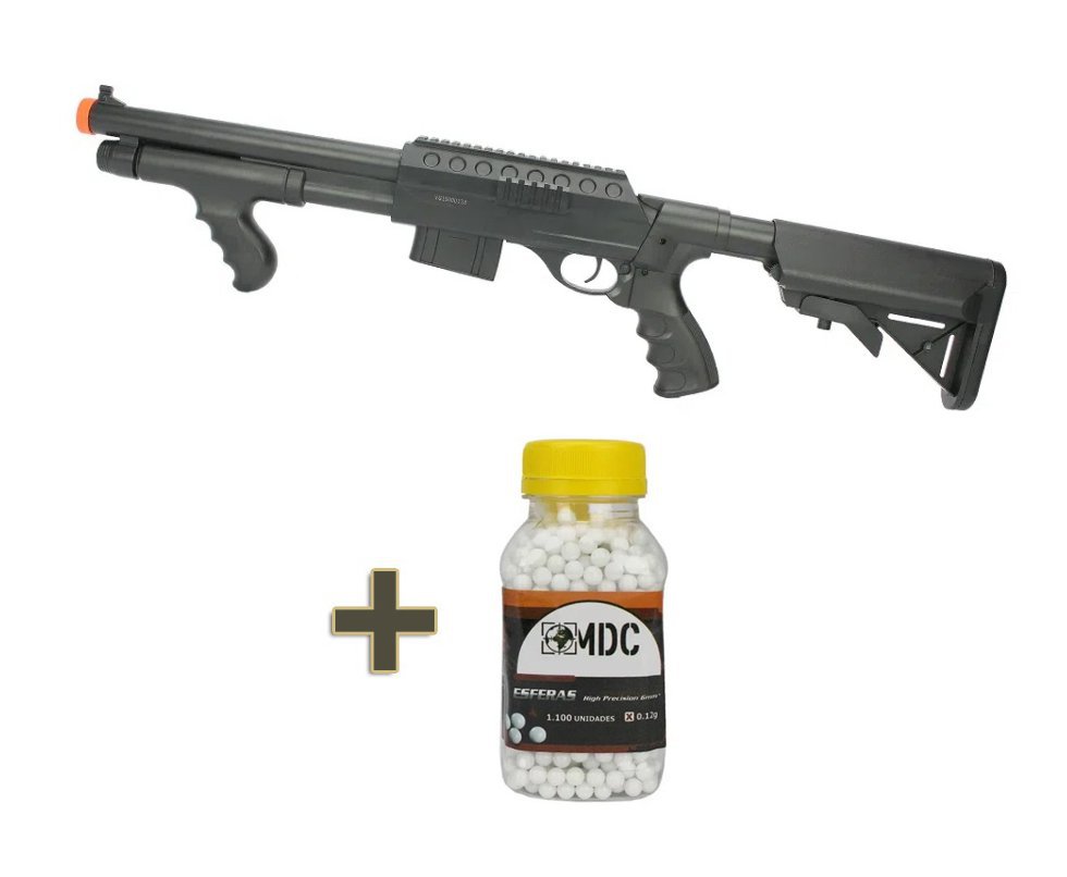 Escopeta / Shotgun De Airsoft Vg 0681D Spring 6mm Rossi Vigor + Esferas