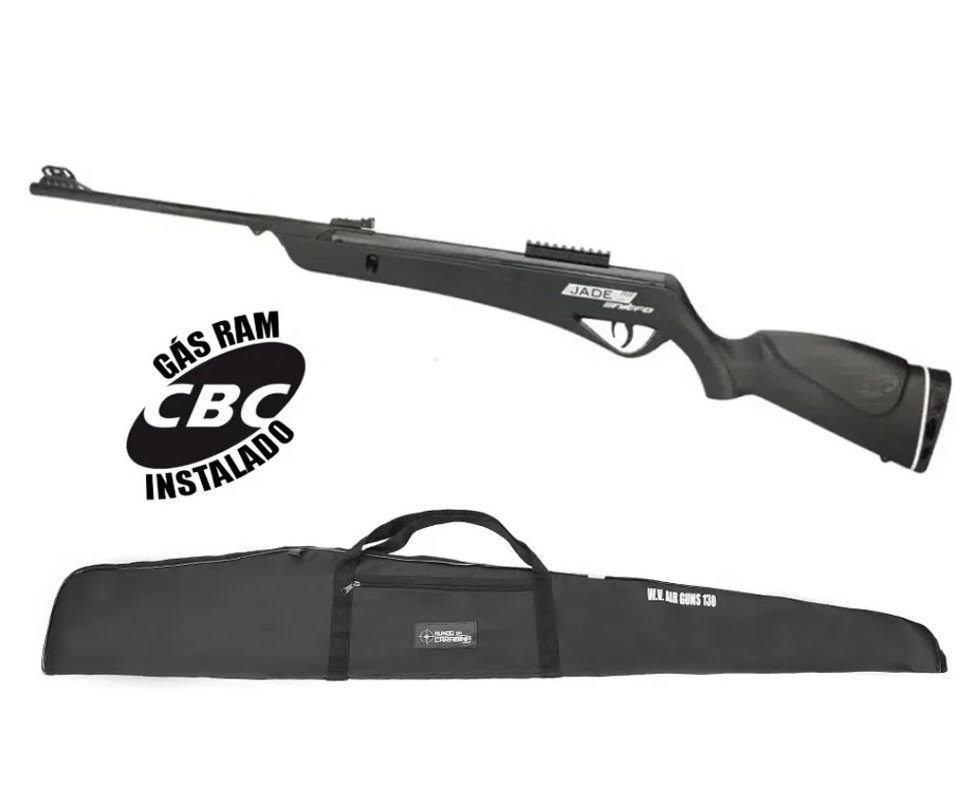 Carabina de Pressão CBC Jade Pro Nitro 6.35mm Preta + CAPA