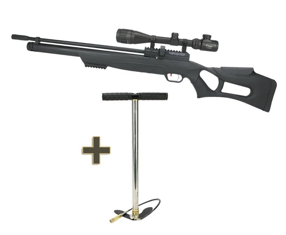 Carabina de Pressão PCP Kral Puncher Nish Sinthetic 6.35mm - FXR + Bomba + Luneta 4-16x40