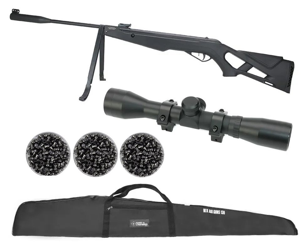 Carabina de Pressão EKOL Thunder Nitro 5.5mm - Ekol Voltran + Luneta 4x32 + Capa + Chumbinho