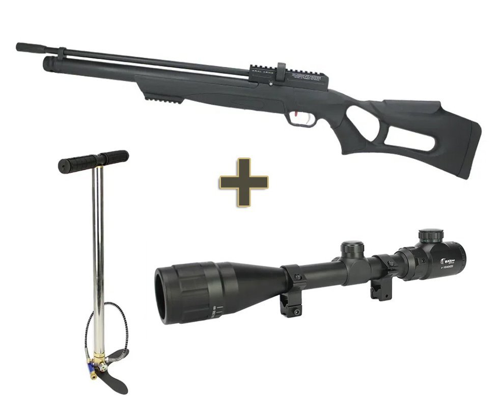 Carabina de Pressão PCP Kral Puncher Nish Sinthetic 5,5mm + Bomba +Luneta 4-16x40