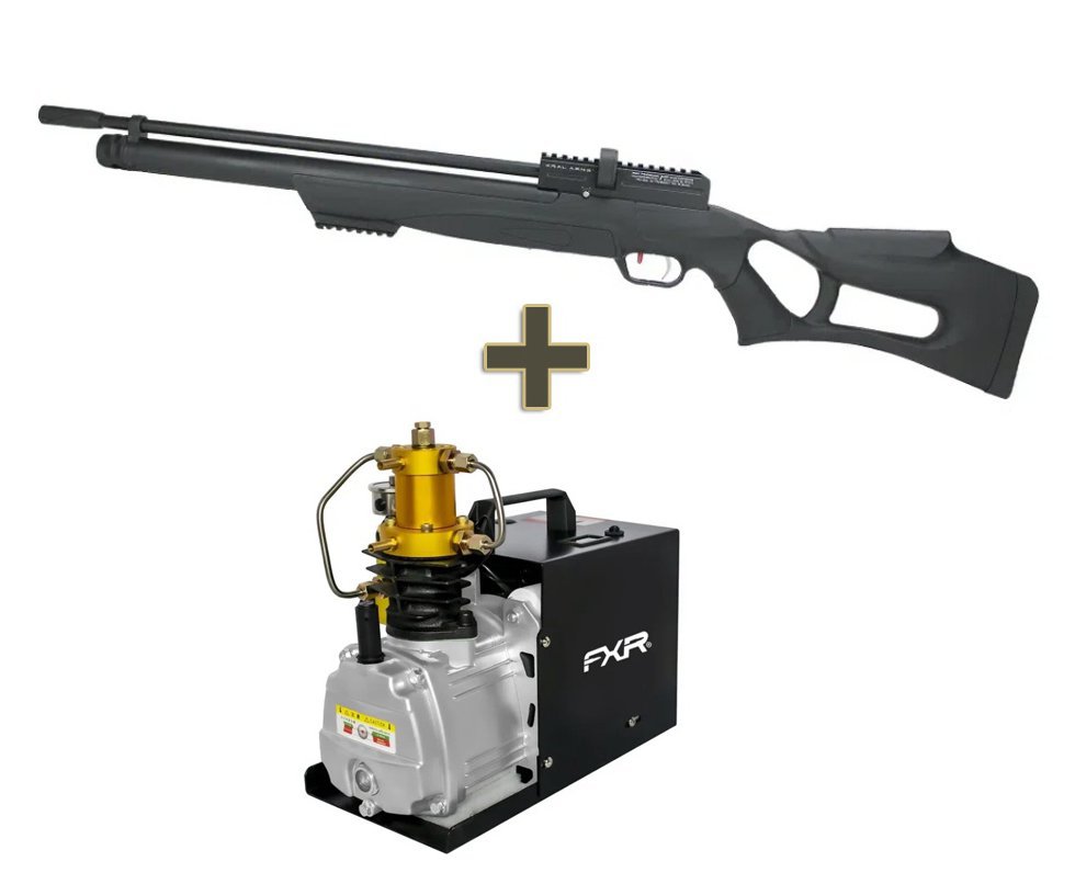 Carabina de Pressão PCP Kral Puncher Nish Sinthetic 5,5mm + Compressor