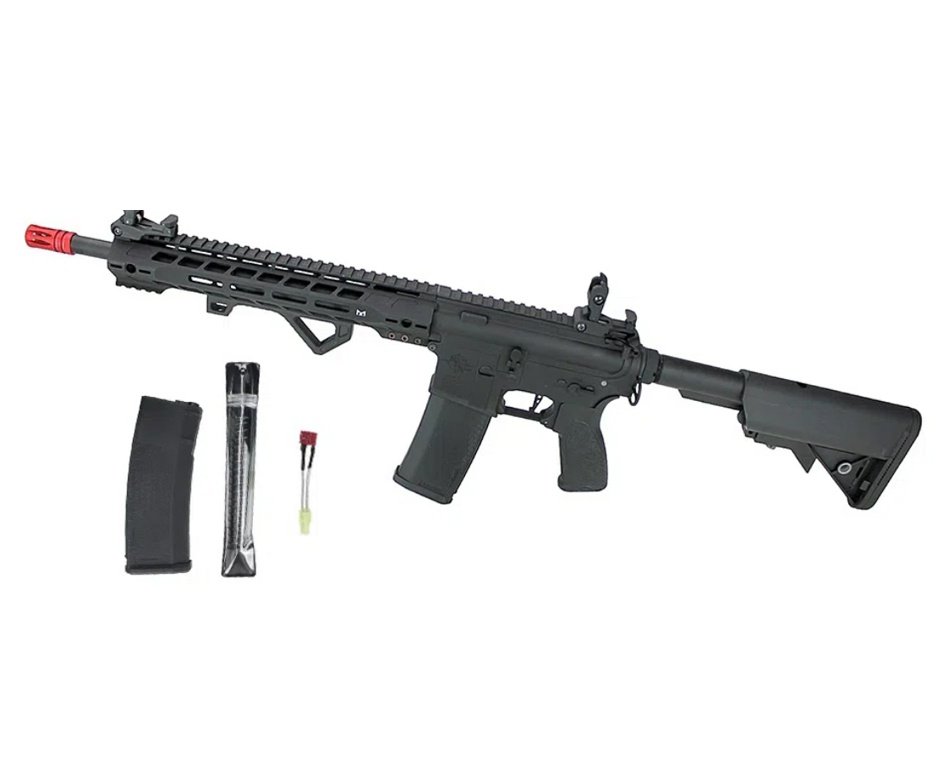 Rifle de Airsoft AEG M4 M-Lok SA-E14 RRA Gatilho Eletrônico Black Edge 2.0 - Specna Arms + Bateria lipo 7.4 + Bateria + Capa + BBs