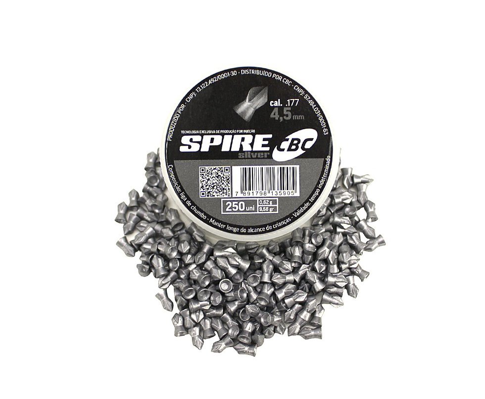 Chumbinho Spire Silver 4,5mm 250 un - CBC