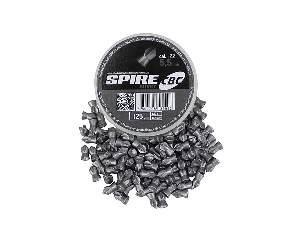 Chumbinho Spire Silver 5,5 mm c/125 und - CBC
