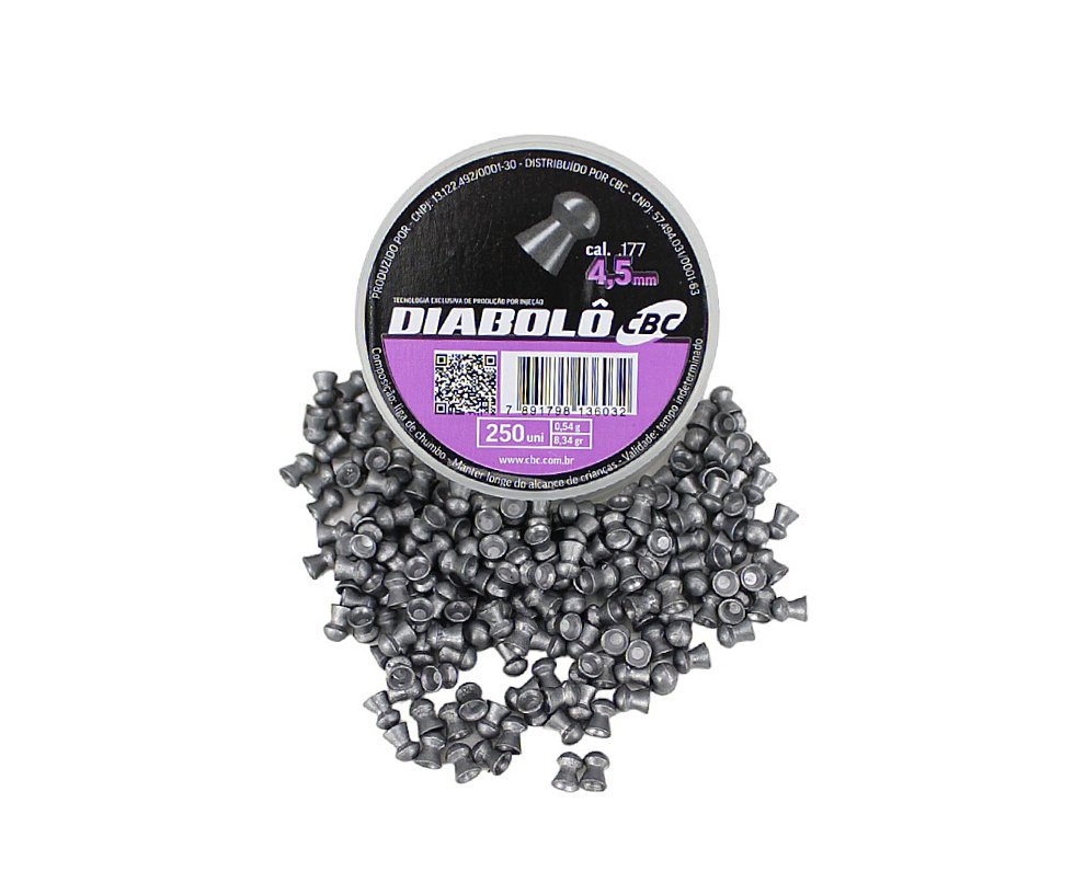 Chumbinho Diabolô 4,5mm 250 un - CBC