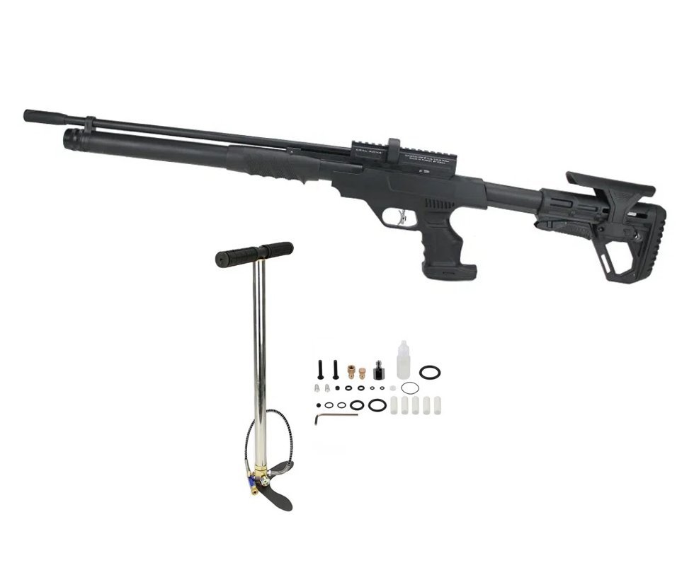 Carabina de Pressão PCP Puncher Rambo S. Black 5.5mm - Kral Arms + Bomba PCP