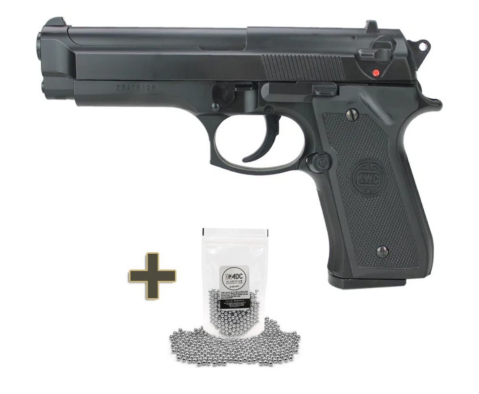 Pistola de Pressão Spring M92 6mm - KWC + Esferas de aluminio