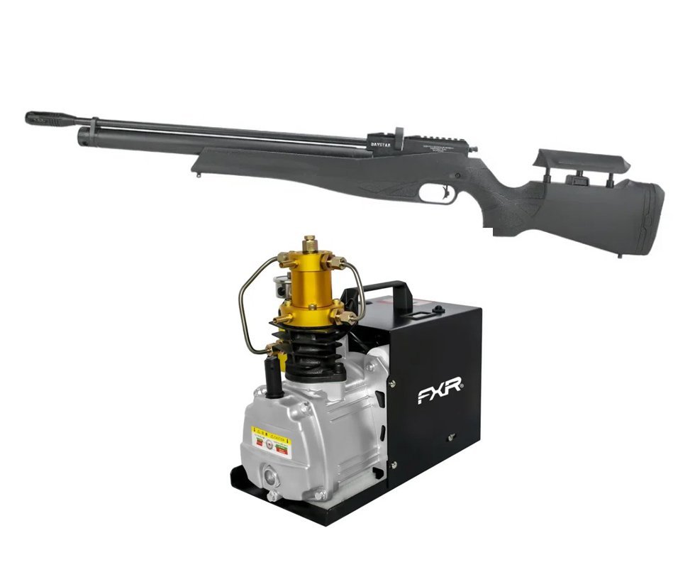 Carabina de Pressão PCP Reximex Daystar 6,35 mm - CBC + Compressor