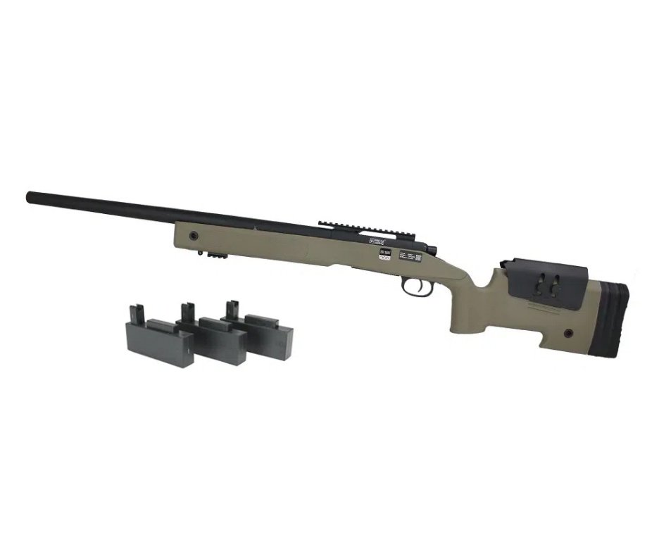 Rifle de Airsoft Sniper M40 SA-S02 Core S-Series TAN Spring 6mm - Specna Arms + Luneta 4x32