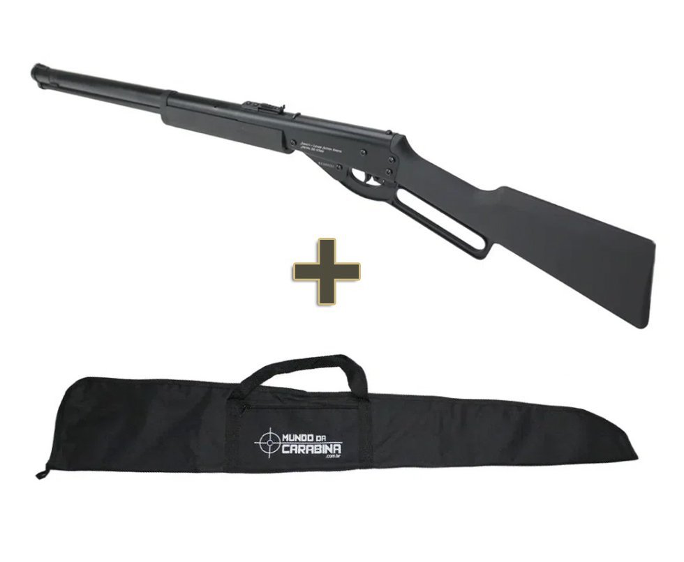 Carabina de Pressão Cowboy Lever Action Black 4.5mm Spring - Rossi + Capa