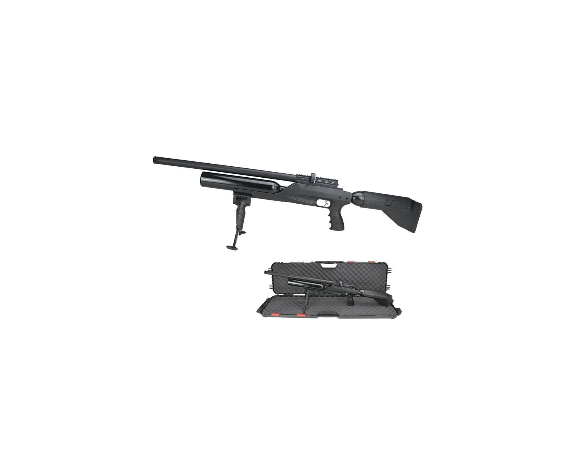 Carabina de Pressão PCP Kral Puncher BIGMAX X Black 7.62mm - Kral Arms + Compressor FRX