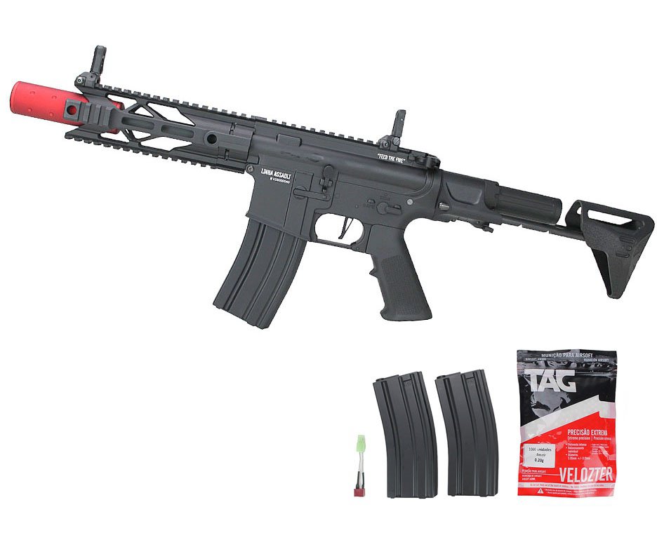 Rifle de Airsoft AEG PDW Power Evolution Gatilho ET QL049 6mm - Specna Arms by TAG