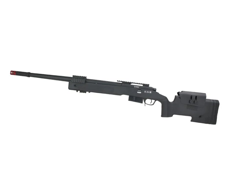 Rifle de Airsoft Sniper M40 A5 VSR10 SA-S03 Core S-Series Black - Specna Arms +Luneta 4x32 + BBs + Óleo de Silicone + Alvos
