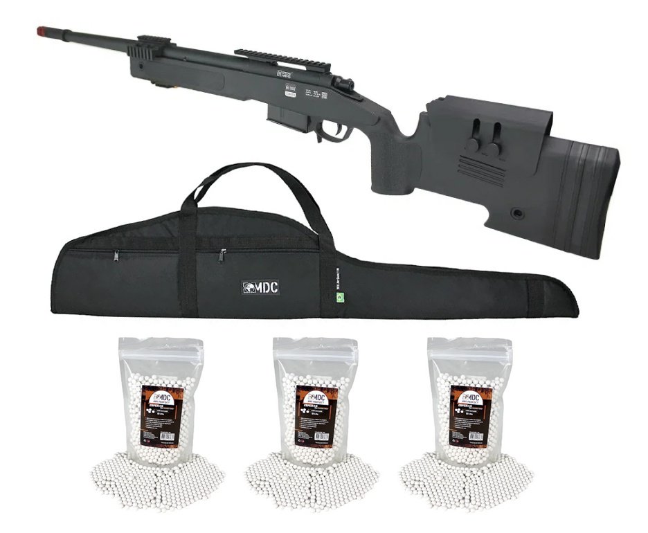 Rifle de Airsoft Sniper M40 A5 SA-S03 Core S-Series Black 6mm - Specna Arms + Capa + BB’S