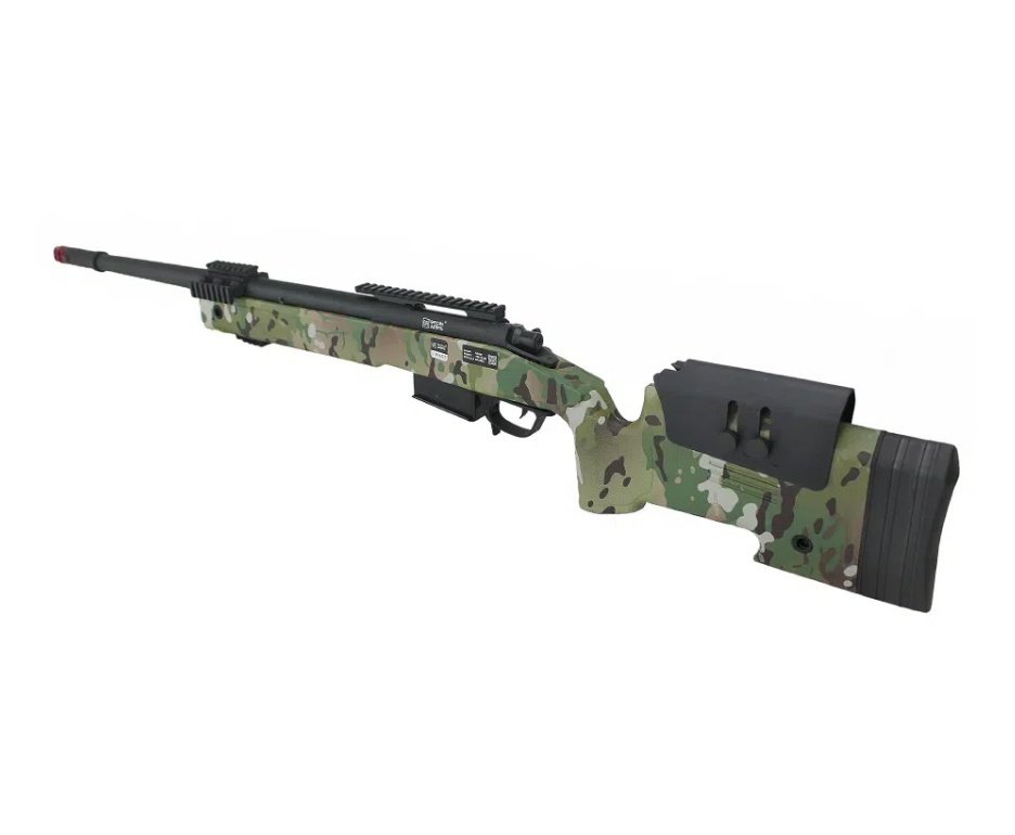 Rifle de Airsoft Sniper M40 A5 VSR10 SA-S03 Core S-Series Multicam - Specna Arms + BBs + Alvos + Óleo de Silicone + Luneta 4-16x50