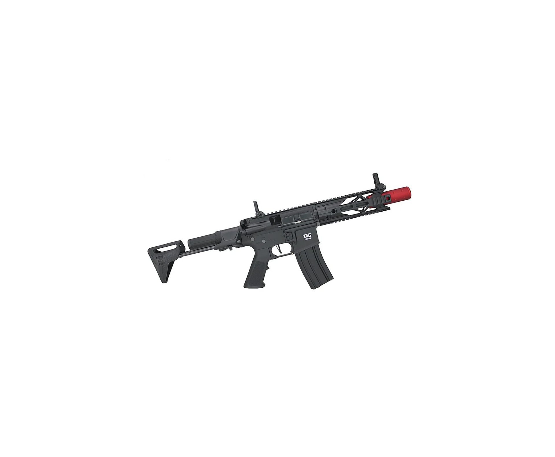 Rifle de Airsoft AEG PDW Power Evolution Gatilho ET QL049 6mm - Specna Arms by TAG + Bateria + Carregador + BBs