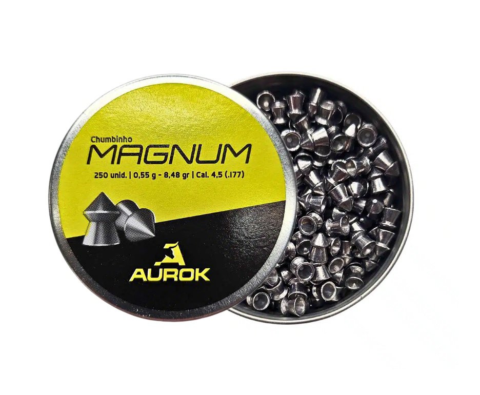 Chumbinho Aurok Magnum 8,48 gr 4,5mm c/ 250 unid
