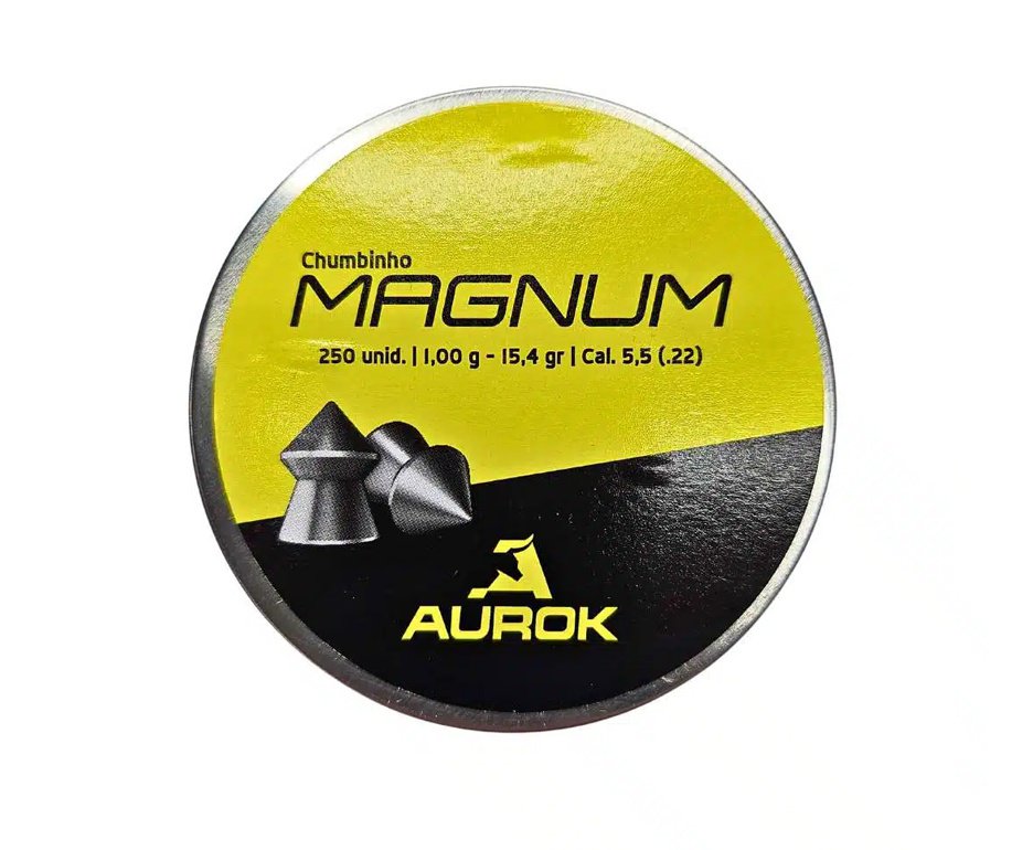 Chumbinho Aurok Magnum 15,4 gr 5,5mm c/ 250 unid