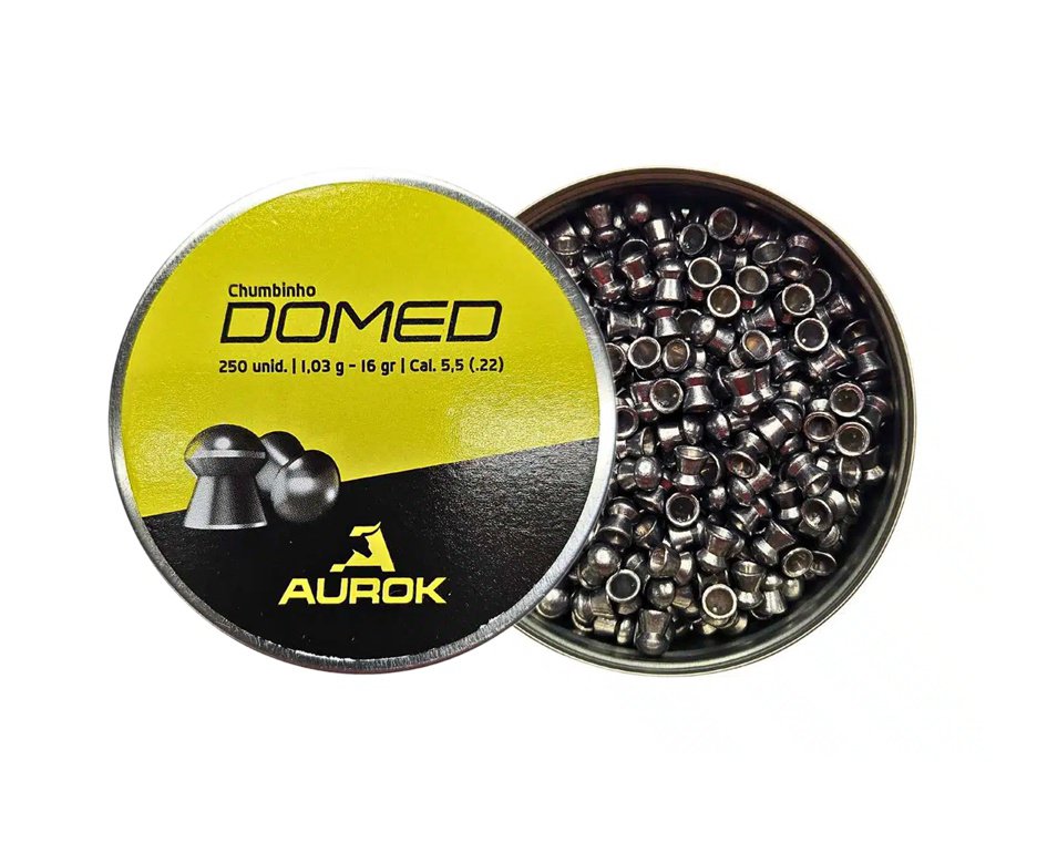 Chumbinho Aurok Domed 16gr 5,5mm c/ 250 unid