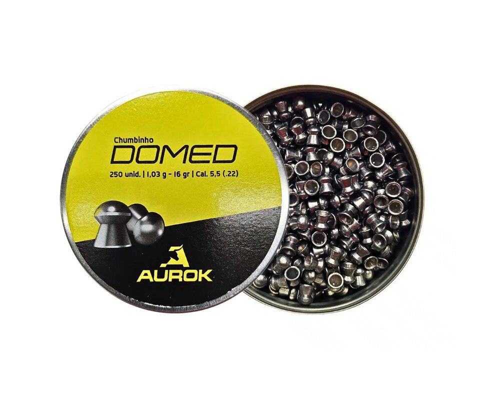 Chumbinho Aurok Domed 16gr 5,5mm c/ 250 unid