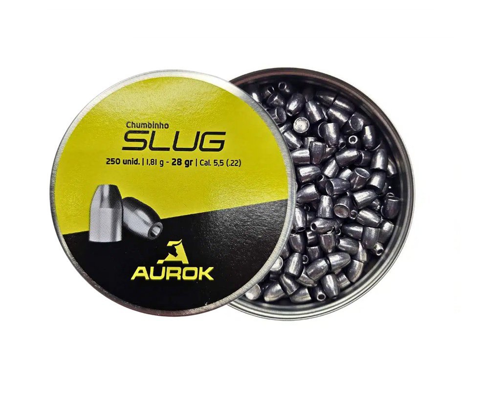 Chumbinho Aurok Slug  5,5mm 28gr com 250 unid