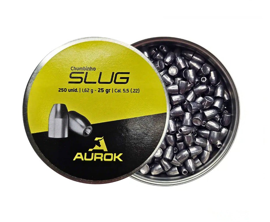 Chumbinho Aurok Slug 5,5mm 25gr com 250 unid