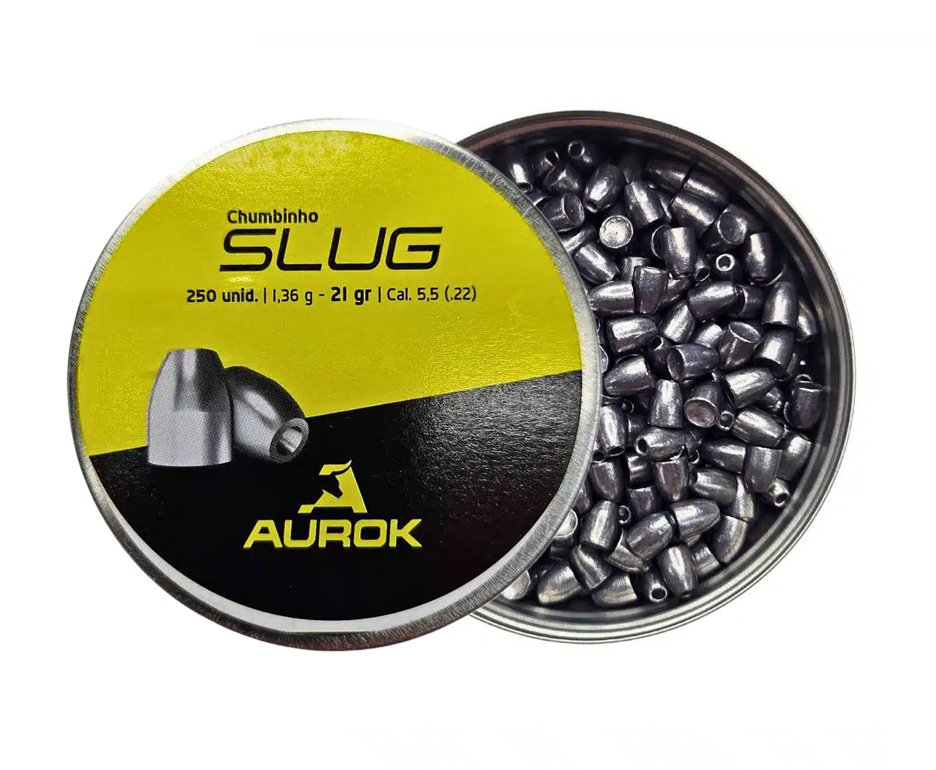 Chumbinho Aurok Slug 5,5mm 21gr com 250 unid