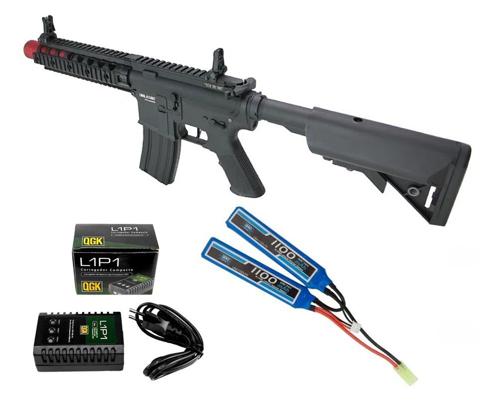 Rifle de Airsoft AEG Delta Short 6mm QL011S Gatilho ET - Specna Arms By TAG + Bateria + Carregador