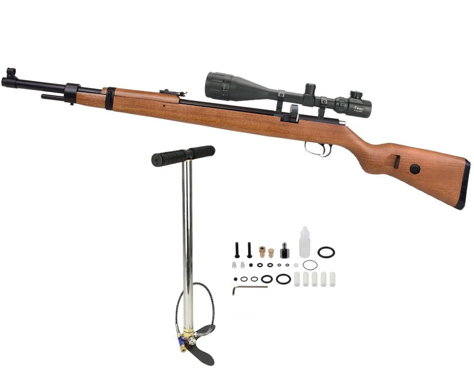 Carabina de Pressão PCP Mauser K98 5.5mm 10 tiros - Diana + Bomba + Luneta 6-24x50