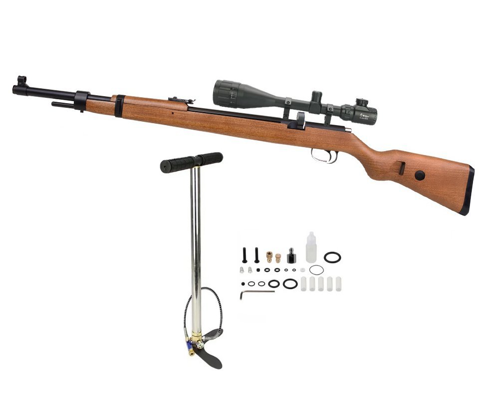 Carabina de Pressão PCP Mauser K98 5.5mm 10 tiros - Diana + Bomba + Luneta 6-24x50