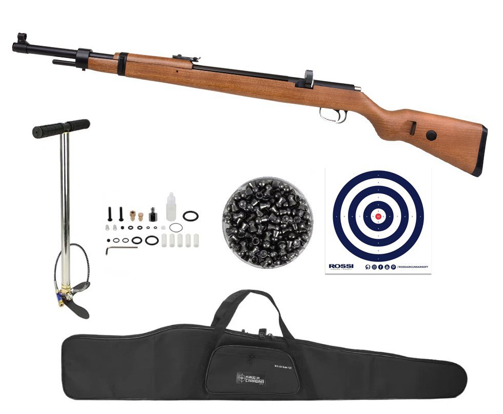 Carabina de Pressão PCP Mauser K98 5.5mm 10 tiros - Diana + Bomba + Capa + Chumbinho + Alvo