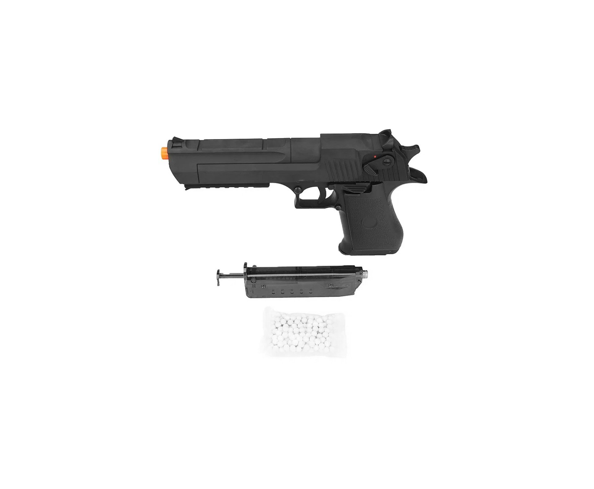 Pistola De Airsoft Desert Eagle .50 - Full Metal Elétrica- Calibre 6,0 Mm - Cyma Cm 121 + BBs + Alvos + Óleo de silicone