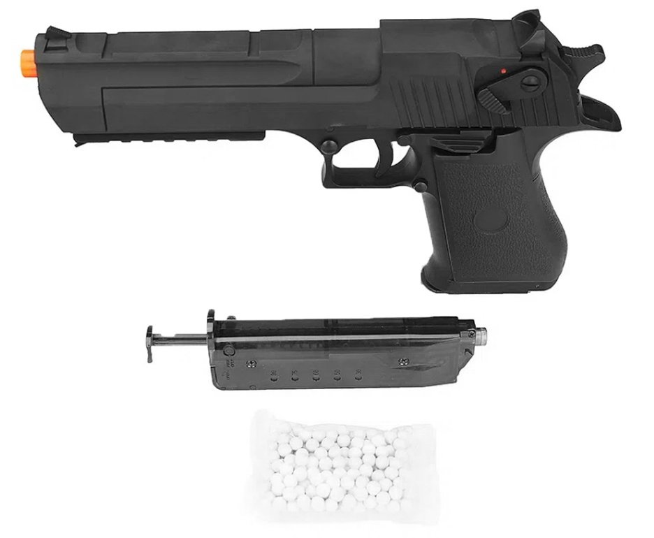 Pistola De Airsoft Desert Eagle .50 - Full Metal Elétrica- Calibre 6,0 Mm - Cyma Cm 121 + BBs 0,20