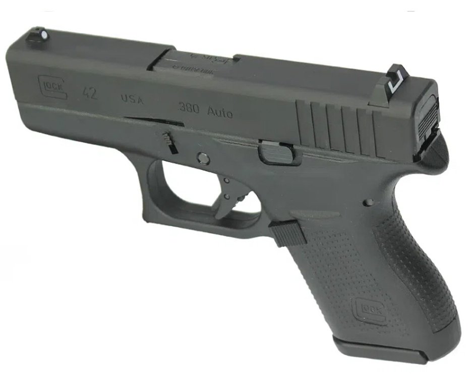 Pistola De Airsoft Gas Gbb Glock G42 Com Blowback Oficial Cal 6mm + BBs + Green Gás + Case + Óleo de silicone