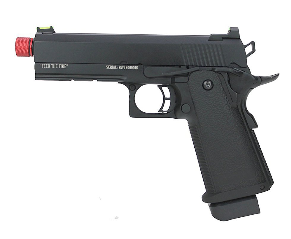 Pistola de Airsoft GBB Black Whisper 1911 Hi-Capa 4.3 Blowback 6mm - TAG