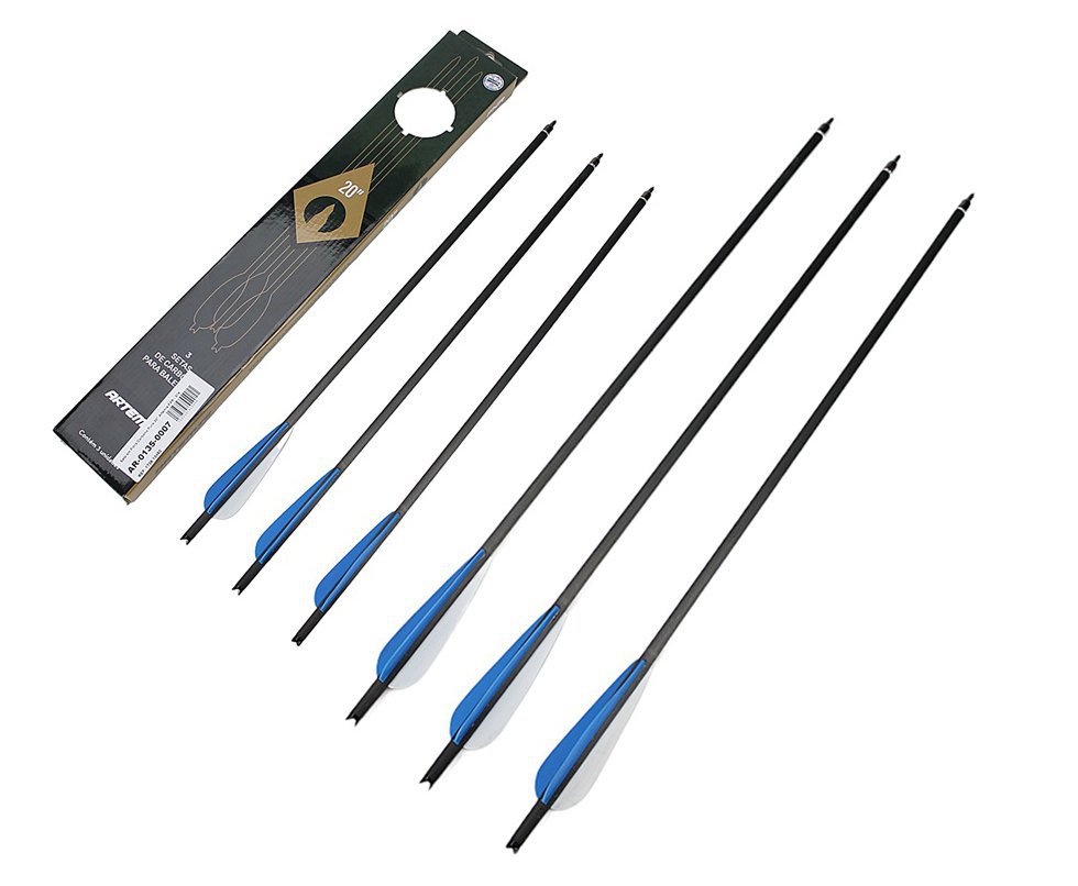 Seta para Balestra em Fibra Carbono Puro 20" 03und - Artemis FXR