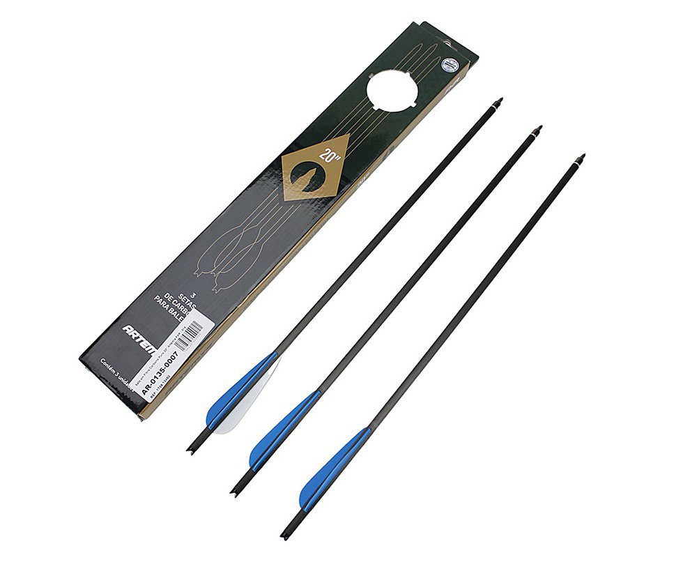 Seta para Balestra em Fibra Carbono Puro 20" 03und -  Artemis FXR