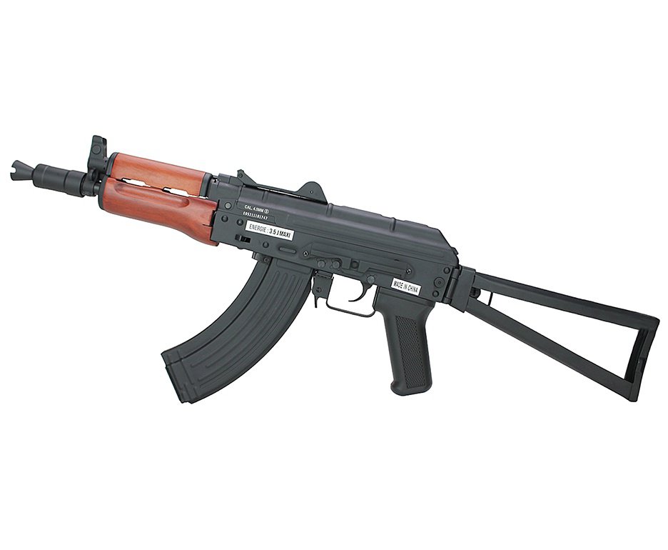 Rifle de Pressão Gás CO2 AKS74U Kalashnikov Full Metal 4.5mm - Cybergun