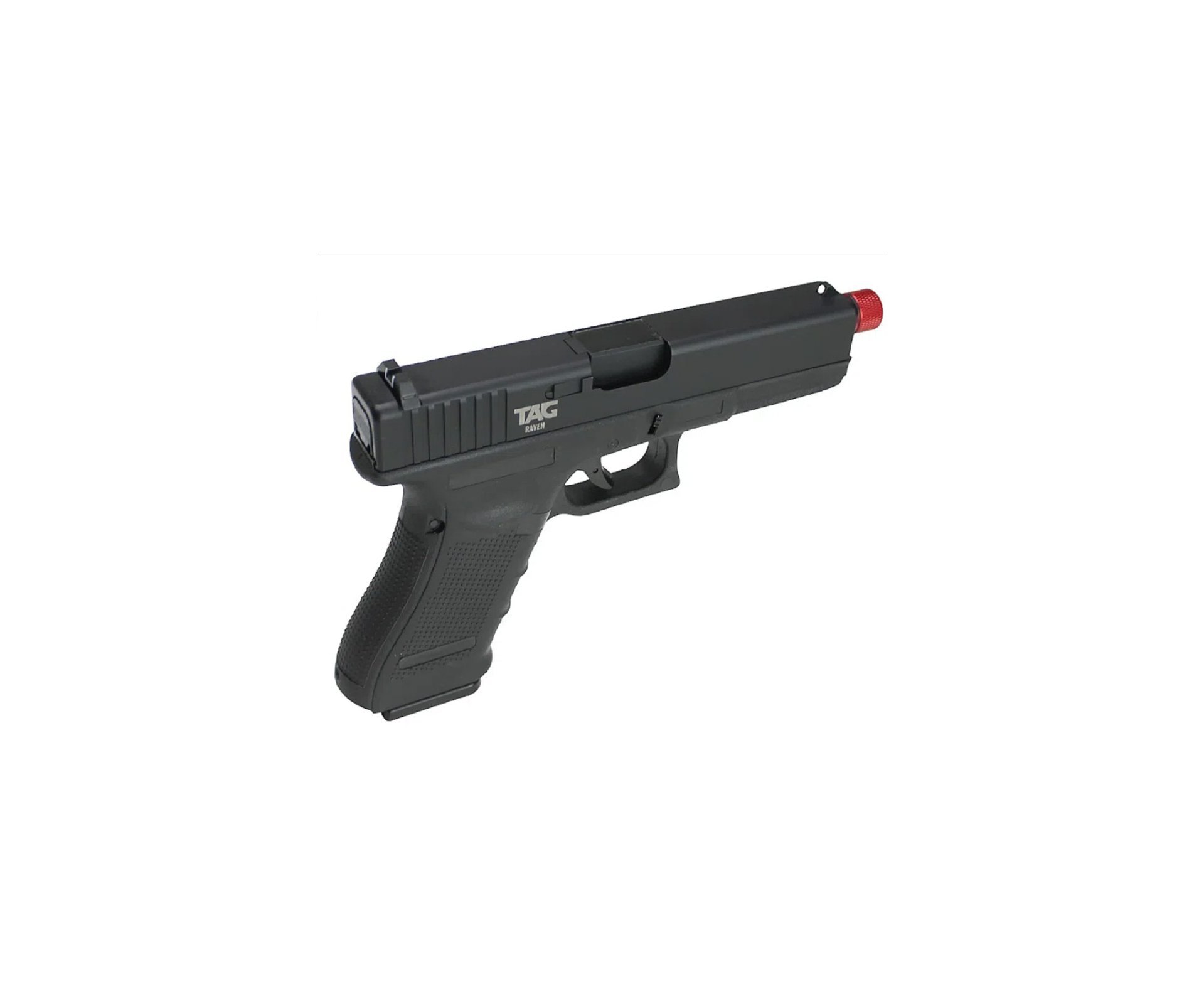 Pistola de Airsoft GBB Glock G17 Raven Full Metal Green Gas 6mm - TAG + Case + Green Gas + BB’S + Óleo de Silicone + Alvos
