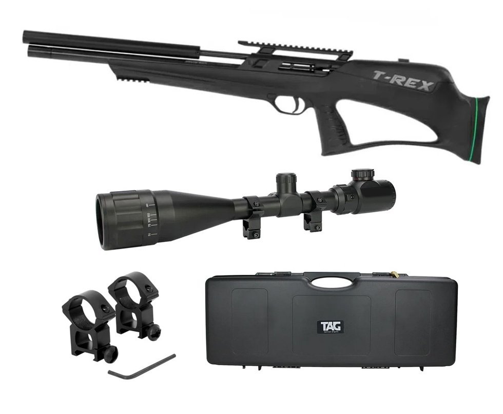 Carabina de Pressão PCP Artemis T-REX Bullpup 4,5mm com Válvula Reguladora - Fixxar + Case + Luneta 4-16x50 + Mount
