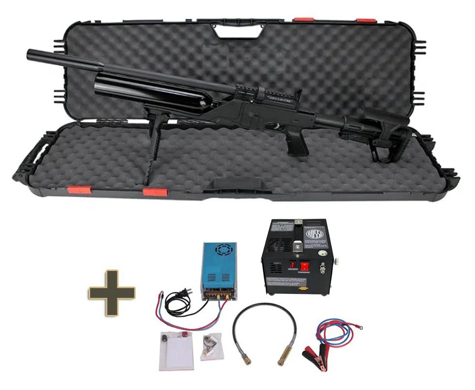 Carabina de Pressão PCP Kral Puncher NP-500 S 5.5mm - Fixxar + Compressor