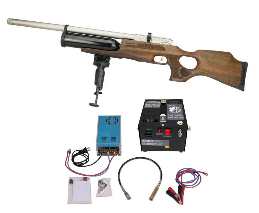 Carabina de Pressão PCP Puncher Auto Marine W 5.5mm Kral Arms - Fixxar + Compressor