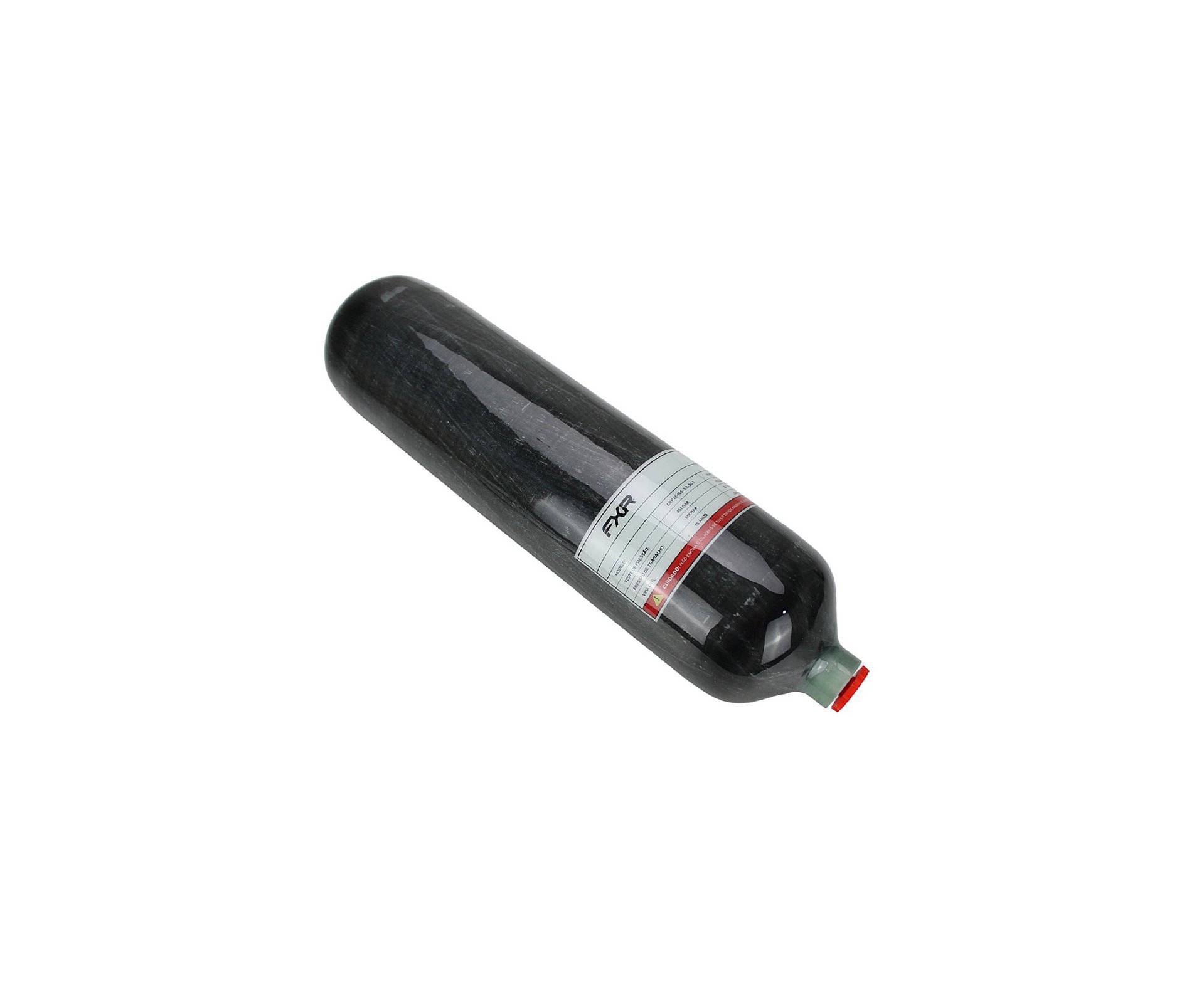 Cilindro Scuba 3L Fibra Carbono 300bar FXR + Estação de recarga DIN + Válvula Para Cilindro Scuba padrão DIN