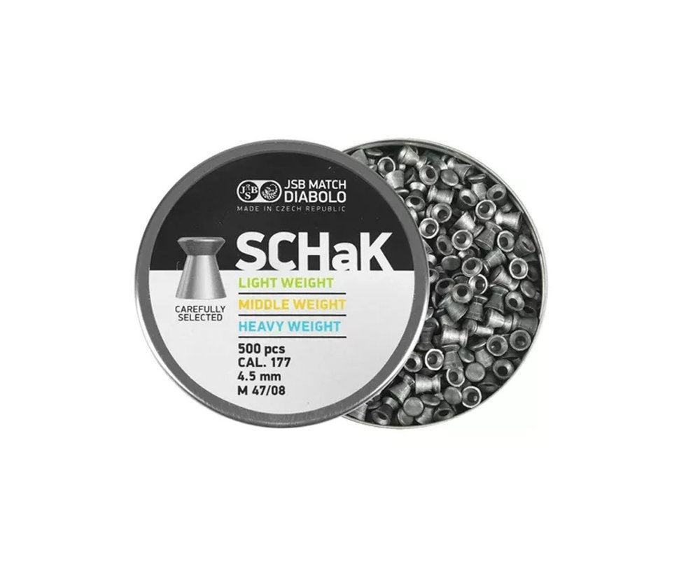 Chumbinho Profissional JSB SCHaK Middle Weigth 4,5mm 500und - JSB