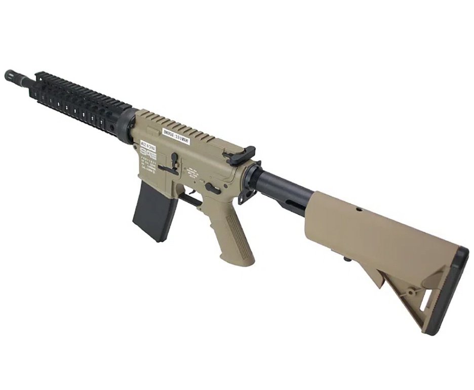 Rifle de Pressão CO2 FN Herstal M4 RIS SA Full Metal 4.5mm TAN - Cybergun + Co2 + Óleode silicone + Esferas + Capa