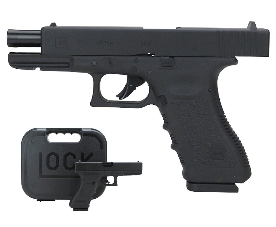 Pistola de Pressão CO2 Glock G17 4.5 Chumbinho e BBs Licenciada - Umarex