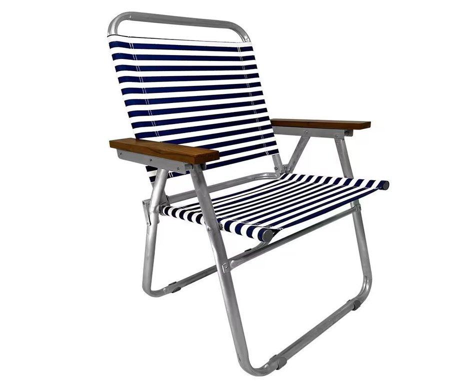 Cadeira Náutica Caravela Luxo braço madeira e alumínio - Zaka