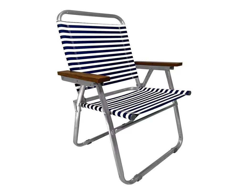 Cadeira Náutica Caravela Luxo braço madeira e alumínio - Zaka